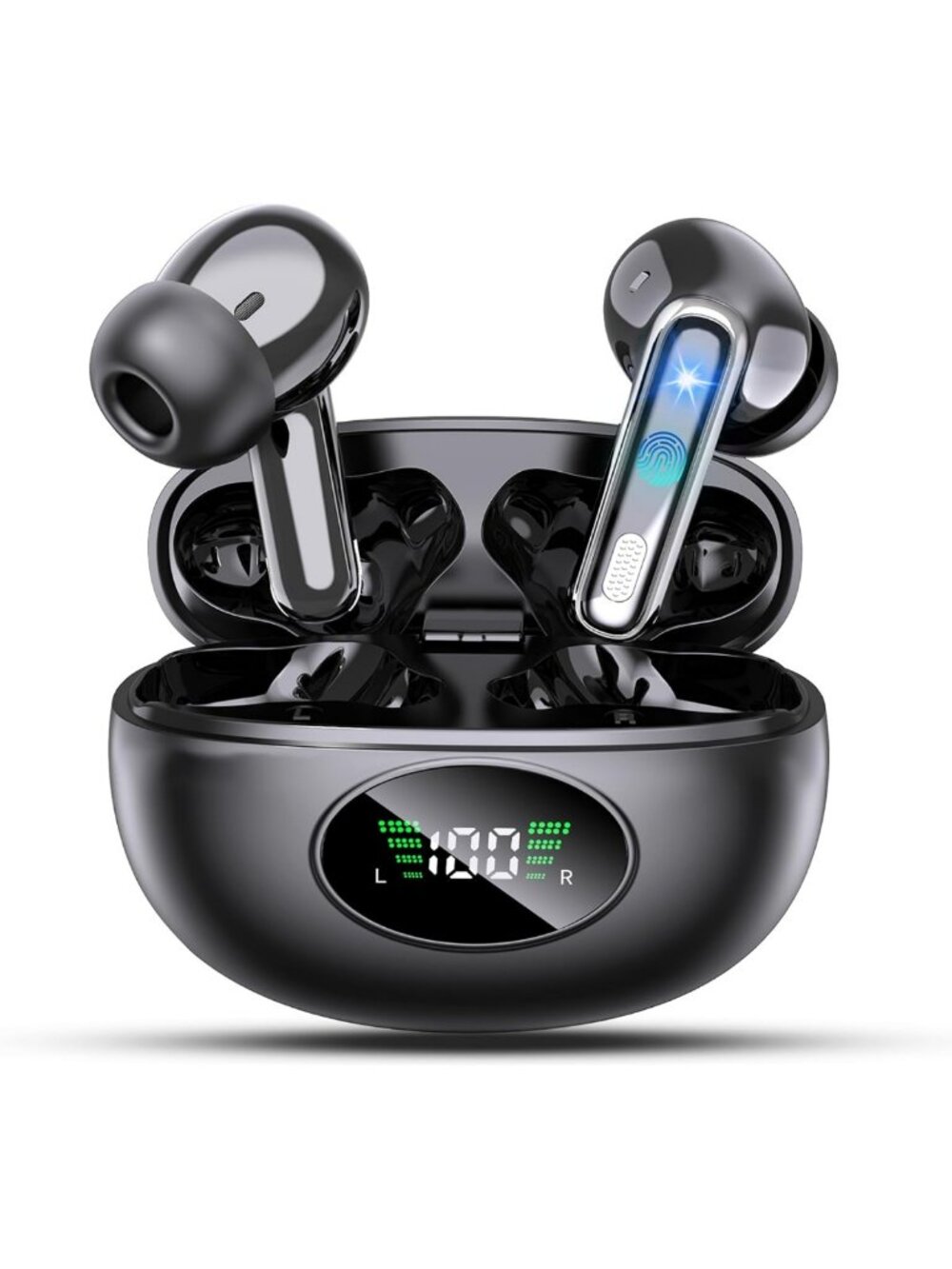 Wireless Earbuds with Bluetooth 6.1, HiFi Stereo, Noise Cancelling Mic, 48H